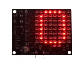 64-SMD 0805 Red LED Dot Matrix Display Electronic Soldering Practice Kit